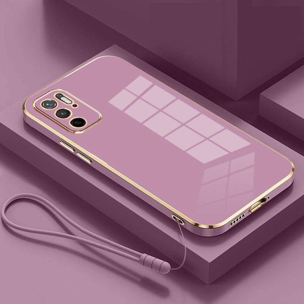 Para Xiaomi Poco M3 Pro 5G funda Poco M3 Pro funda M2103K19PG M2103K19PI funda de teléfono chapada cuadrada de lujo funda trasera a prueba de golpes