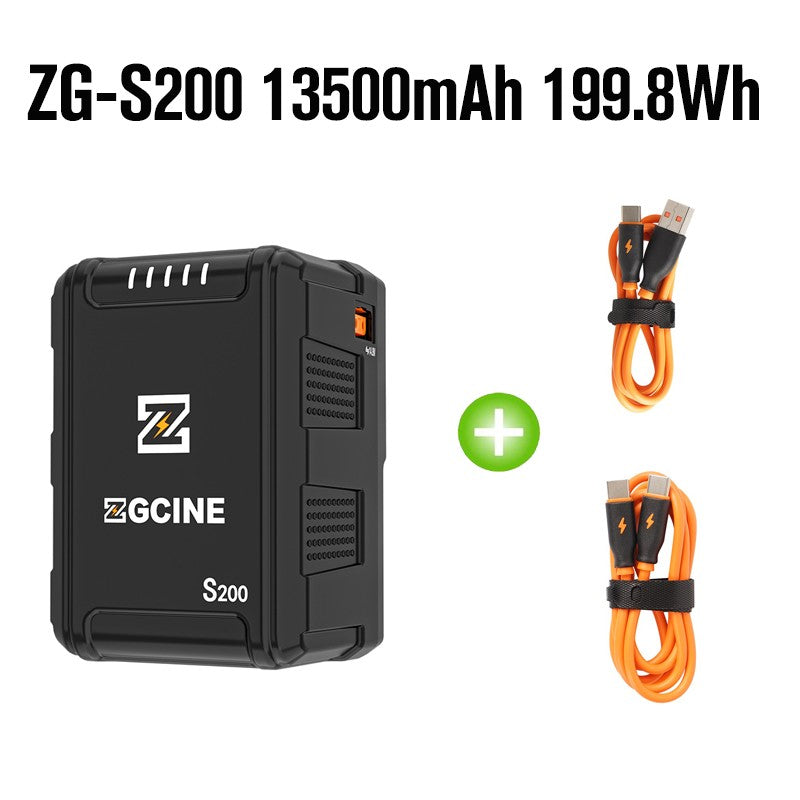 (DO Brasil) Batería de litio V-Lock ZGCINE ZG-S200 V99 con montura V para videocámaras/dispositivos digitales/luces de video/monitores