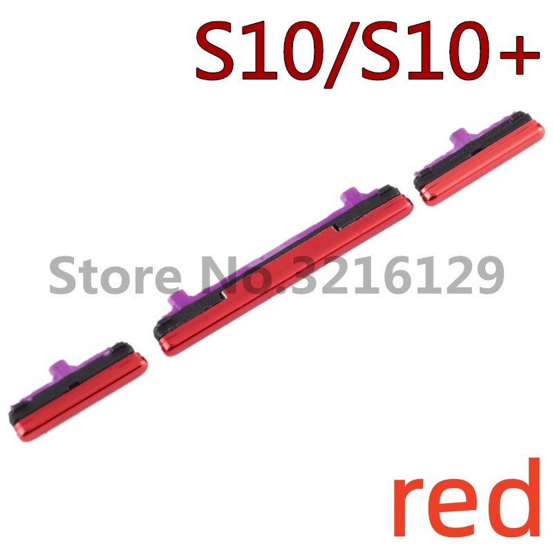 Juego de 2 botones laterales de volumen de energía para Samsung Galaxy S10e S10 + Plus G970 G973 G975 G977 5G On Off piezas de reparación de teclas laterales pequeñas