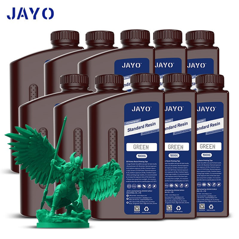 JAYO-lavabo de agua de resina 3D/como ABS/a base de plantas/líquido de resina de fotopolímero UV estándar de 10KG 405nm para materiales de impresora LCD 3D