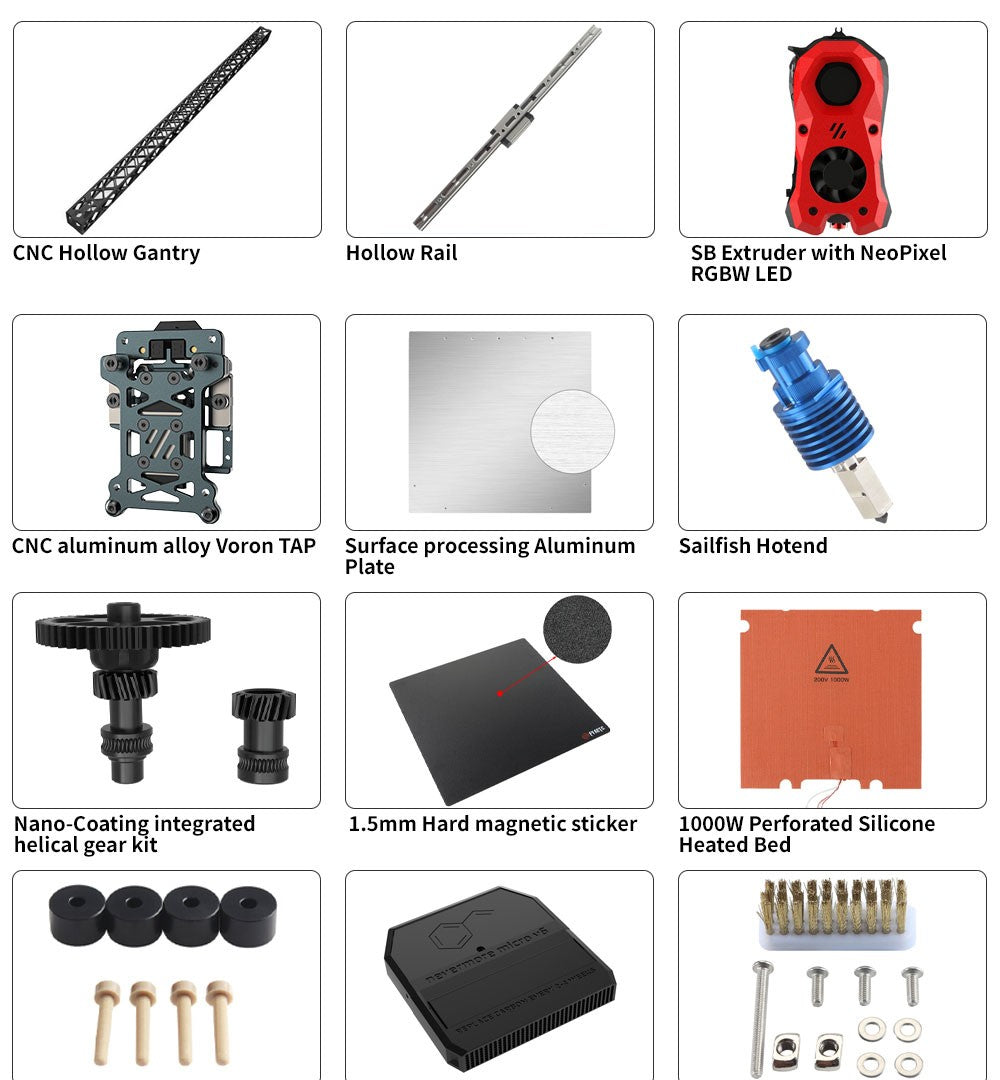 Voron 2,4 R2 Pro, piezas de impresora 3D, impresión de alta velocidad, pantalla HDMI5, extrusora Stealburner de grifo CNC, última versión