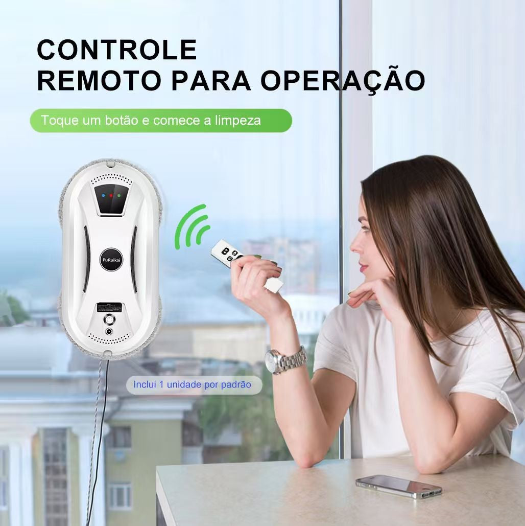 Robot de limpieza de ventanas PuRuiKai, limpiador de ventanas eléctrico de alta succión, Robot aspirador con Control remoto anticaída
