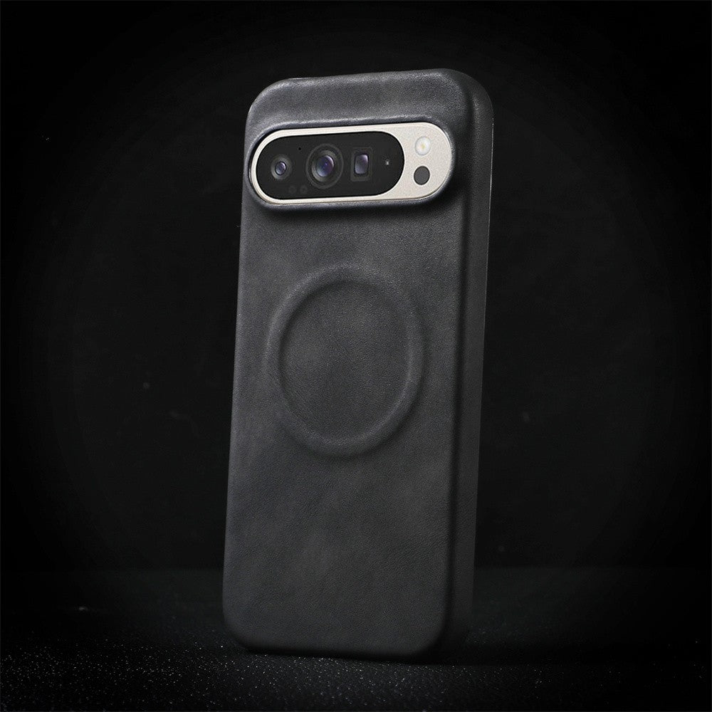 Funda de teléfono magnética de piel de oveja de lujo para Google Pixel 10 9 8 7 Pro XL 8A 7A cubierta sólida dura mate de negocios a prueba de golpes