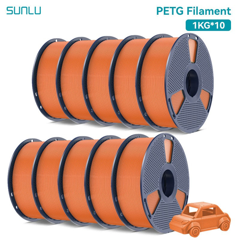 Filamentos SUNLU PLA PETG PLA Plus, 10 rollos de filamento 3D, 1 KG/rollo, 1,75mm, 100% líneas de filamento, ordenadamente para impresión 3D de la UE y EE. UU.