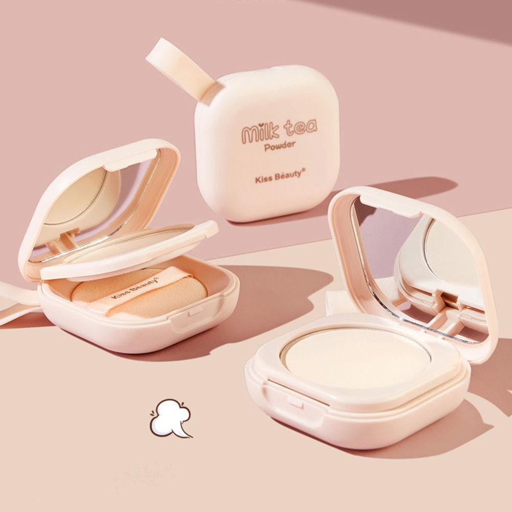 Polvo suelto coreano, corrector totalmente brillante, base Mineral para la cara, Cosméticos de maquillaje duradero, polvo compacto prensado