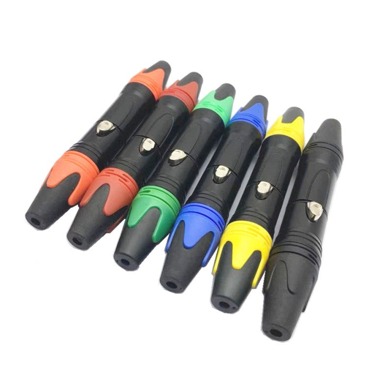 20 piezas, 10 juegos de conectores XLR de 3 pines, coloridos, hembra y macho, de 3 polos, para micrófono, amplificador de audio, para audiófilos