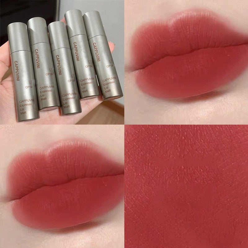 Brillo de labios de niebla mate de terciopelo único, taza antiadherente impermeable, esmalte de labios a prueba de manchas, lápiz labial líquido que no se decolora