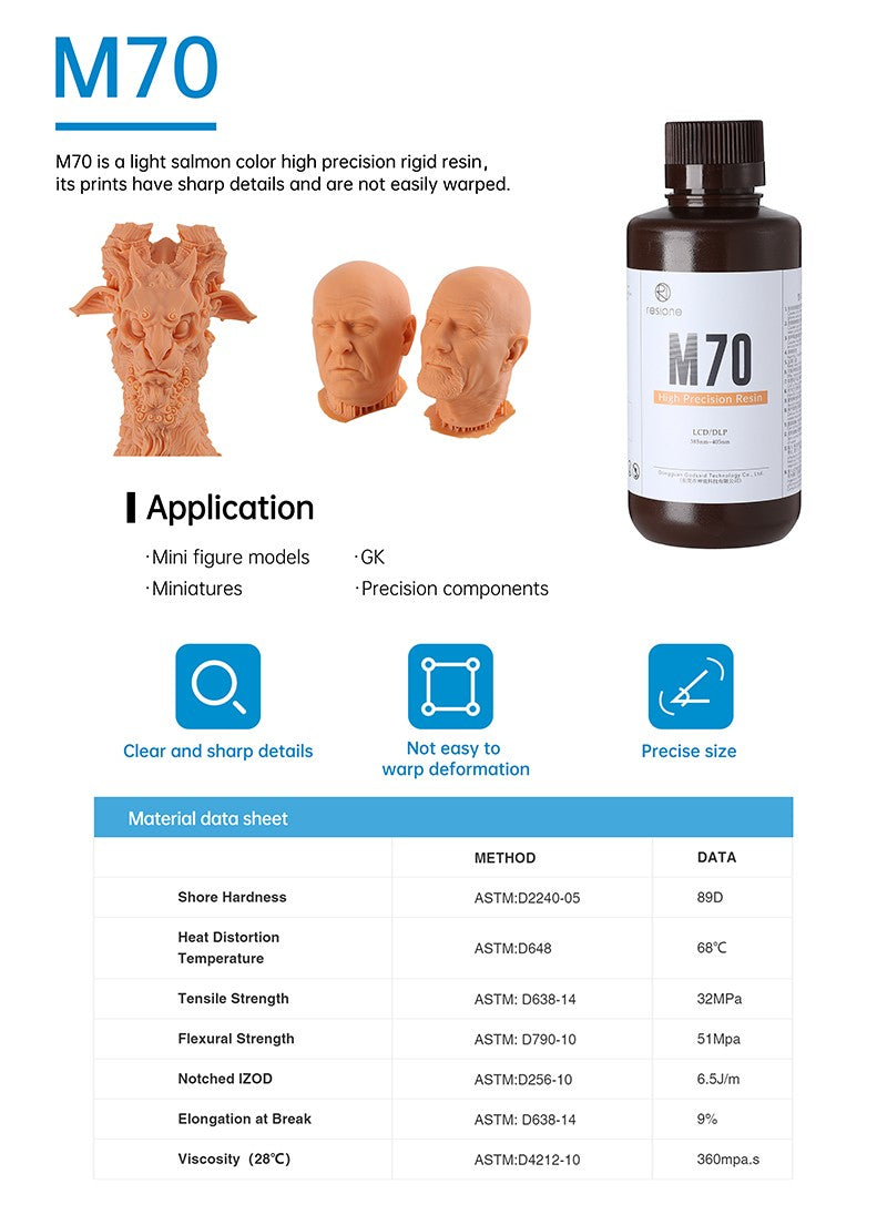 Resione 1KG ABS como impresora 3d resistente resina fotopolímero UV para Elegoo Anycubic resina 3d Photon resina líquida