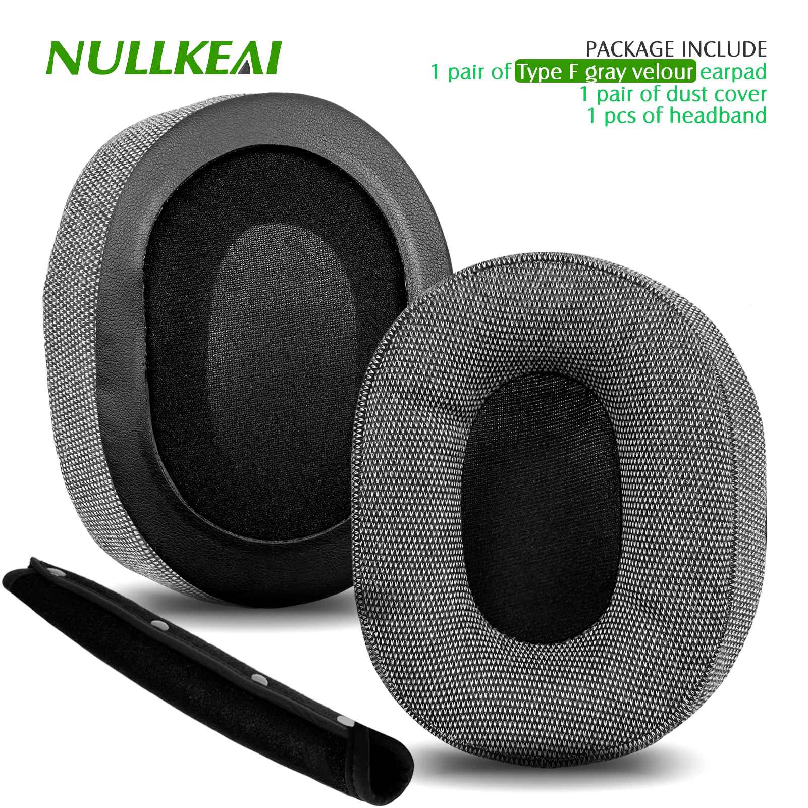 Nullkeai-almohadillas de repuesto para auriculares Anker Soundcore Life Q30 Q35 Q10 Q20, almohadillas de Gel refrescante, funda de malla, orejeras