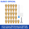 ELEGOO 26 boquillas MK8 de 0,4 mm, boquillas Hotend de latón para impresora 3D con agujas y herramientas de bricolaje para Neptuno 3/3 PRO/3 Plus/3 MAX