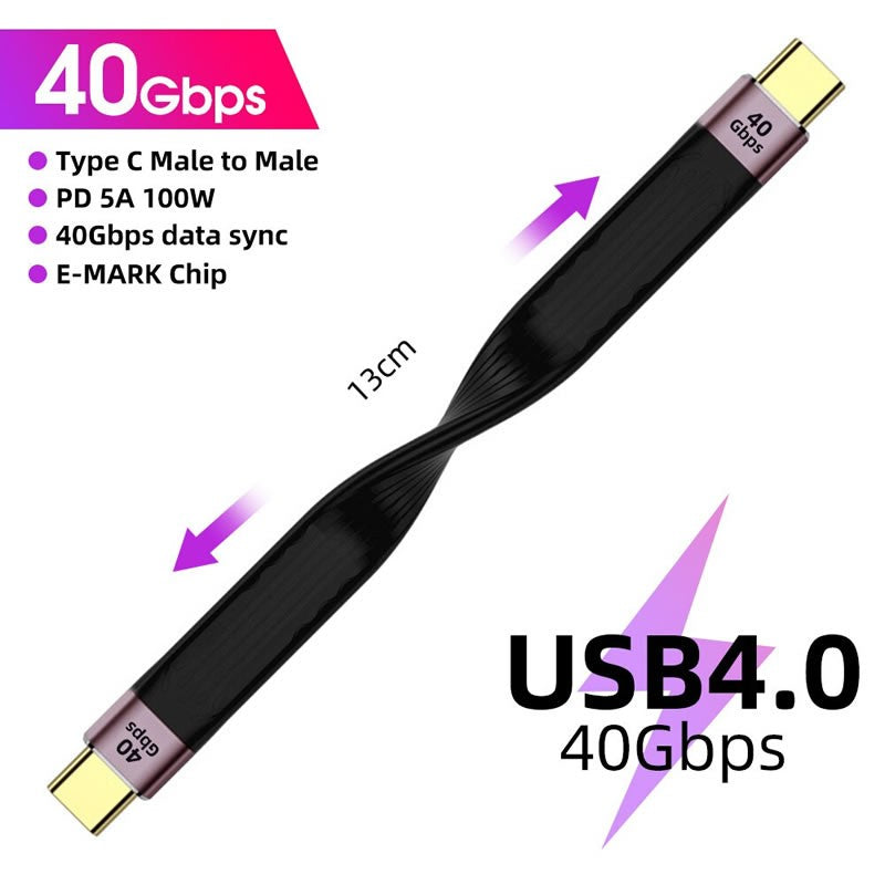 Cable USB C a USB tipo C de 40Gbps para MacBook Pro carga rápida 4,0/3,1 60W 100W PD carga rápida para Samsung Xiaomi Cable de carga
