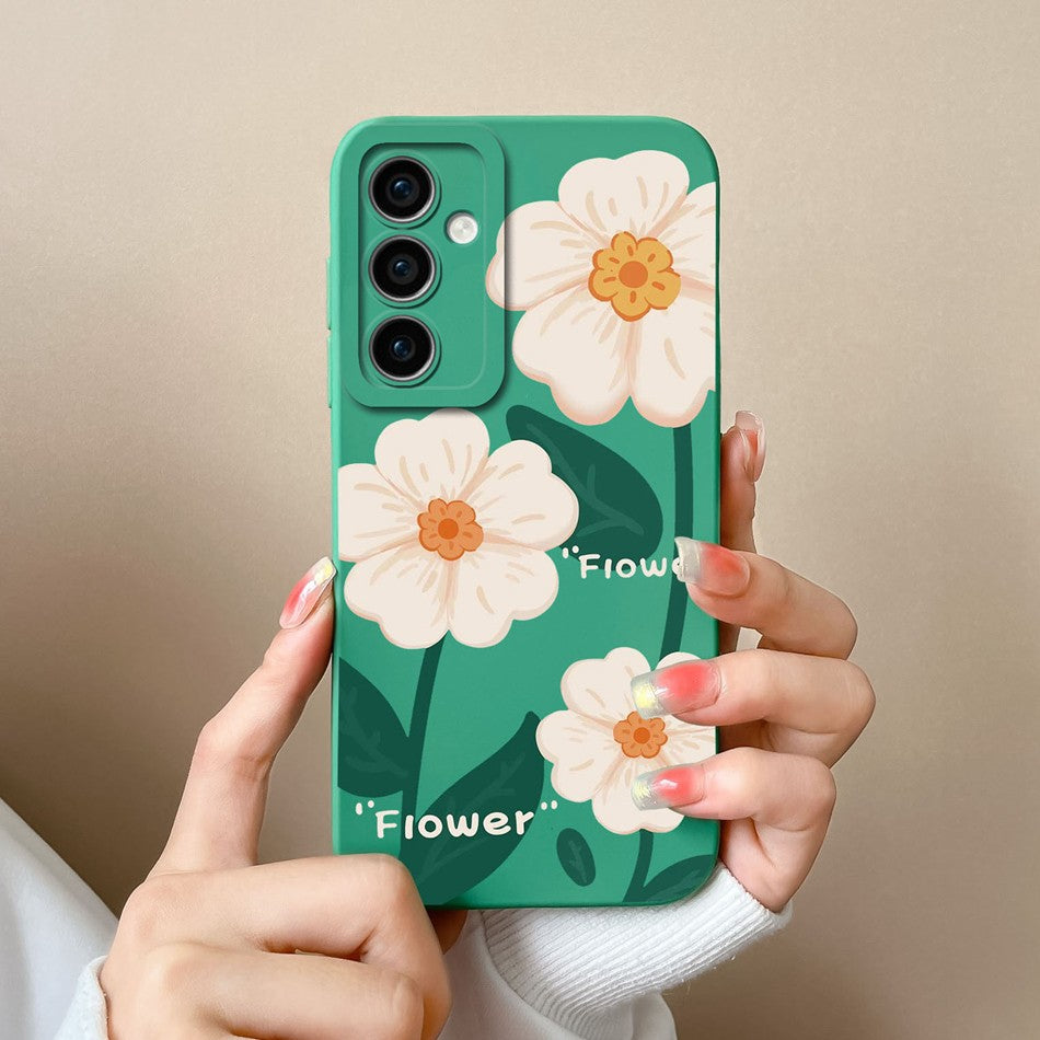 Funda para Samsung A35 A55 5G, funda trasera romántica, Protector de cámara de silicona líquida suave para Samsung A 35 A 55 Anti Choc Coque Capa