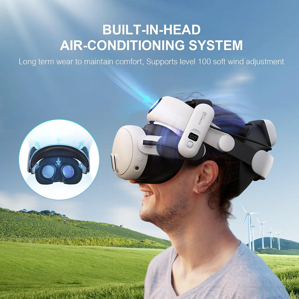 BOBOVR S3 Pro Super Strap VR Accesorios compatibles con Meta Quest 3S Head Aire acondicionado 10000mAh Paquete de batería intercambiable en caliente