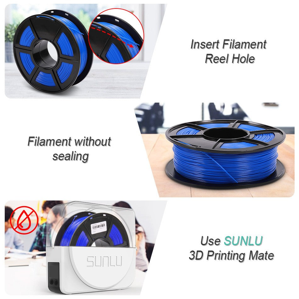 Filamentos SUNLU PLA PETG PLA Plus, 10 rollos de filamento 3D, 1 KG/rollo, 1,75mm, 100% líneas de filamento, ordenadamente para impresión 3D de la UE y EE. UU.