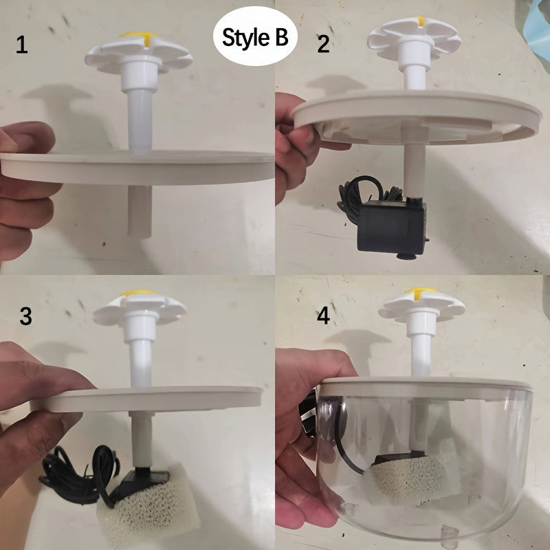 Fuente de agua silenciosa eléctrica USB de 1L para mascotas, tazón de bebida automático para gatos, filtro, dispensador de bebidas para mascotas, bebedero para gatos, filtro de agua