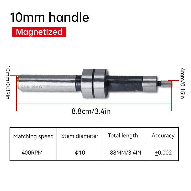 Buscador de bordes HSS mecánico de 10MM para máquina de torno de fresado, Sensor de punto táctil que incluye fresa