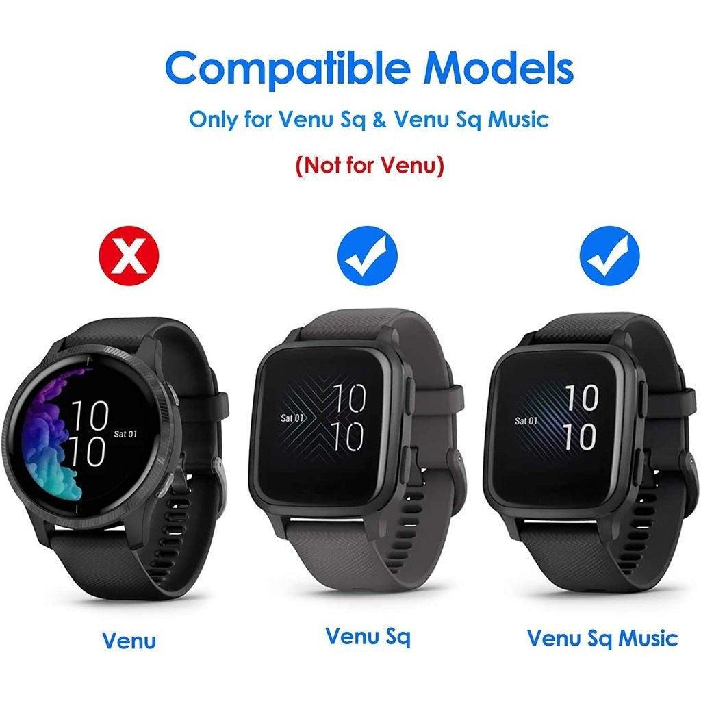 Funda galvanizada de TPU para Garmin Venu SQ, Protector de pantalla de parachoques de música