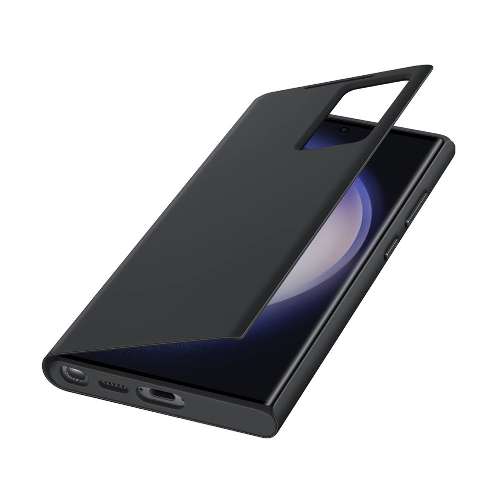 Funda tipo cartera Smart View original para Samsung Galaxy S23 Ultra, funda transparente con tapa abatible Smart Clear View, modelo EF-ZS918