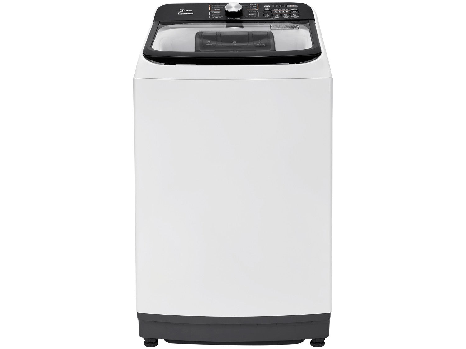 Midea-lavadora de 13kg, cesta Inox, programas de lavado blancos, agitador de ondas-110V
