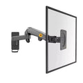 Soporte de Pared para TV/Monitor NB F150 de Aluminio con Resorte de Gas, 3-12 kg, 100x100, 75x75, 17'-35', Inclinable y Giratorio