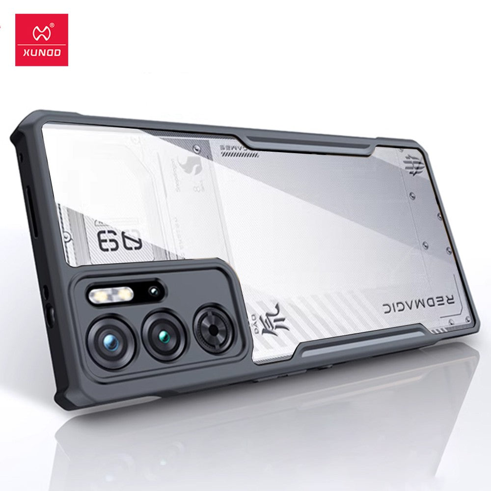 Xundd para Nubia Red Magic 9S Pro 9 Pro Plus 8S Pro Funda, Airbag carcasa a prueba de golpes, protección de cámara Raya trasera cubierta transparente Funda