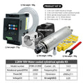 Motor de husillo CNC de 2200W, 220v ER20, 2,2 kW, husillo de refrigeración por agua redondo, 24000RPM + 2,2 kW VFD 50/60hz + bomba de agua + soporte de 80mm