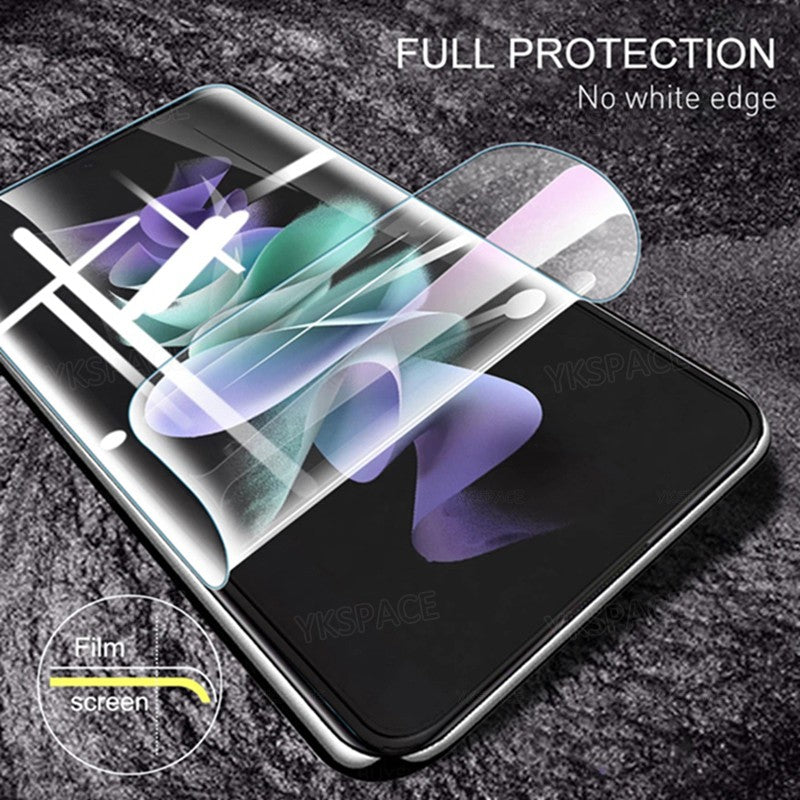 Película de hidrogel mate frontal transparente HD para Samsung Galaxy Z Flip 3 4 5 6 SE 7 W23 W24 W25 Protector de pantalla esmerilado suave con tapa