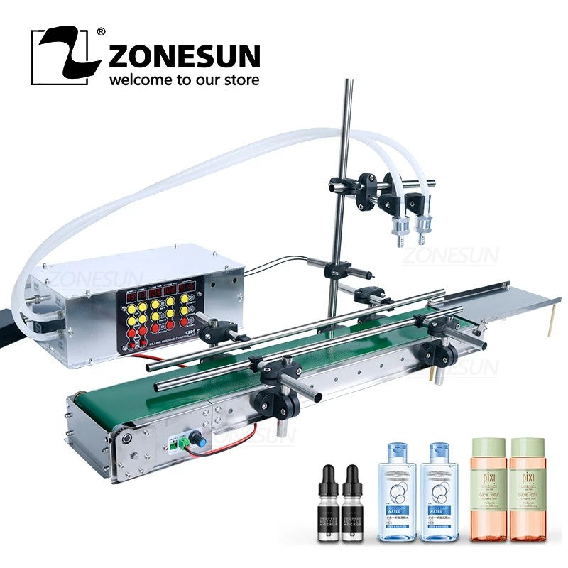 ZONESUN-filtro de aceite de Perfume automático, botella de agua para bebidas, máquina de llenado de líquidos resistente al calor de alta precisión, ZS-DPYT1500
