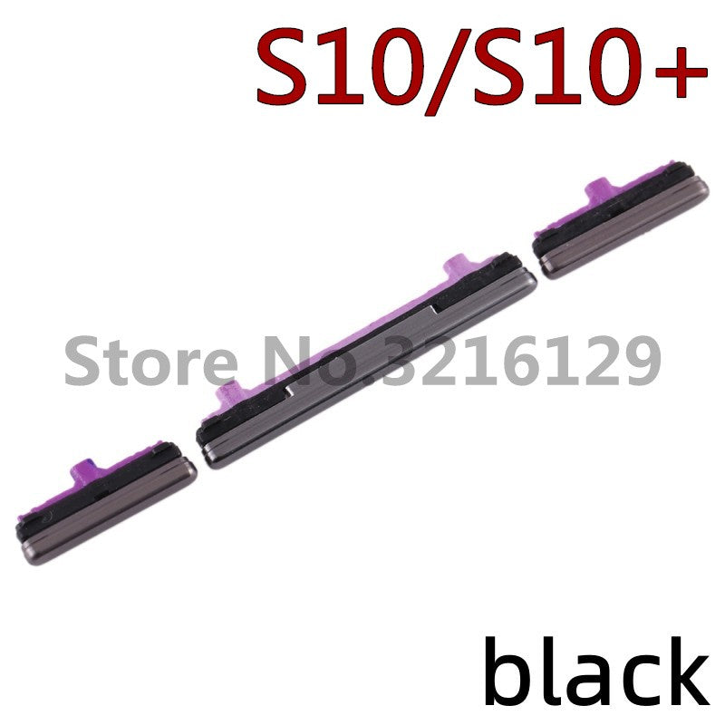 Juego de 2 botones laterales de volumen de energía para Samsung Galaxy S10e S10 + Plus G970 G973 G975 G977 5G On Off piezas de reparación de teclas laterales pequeñas