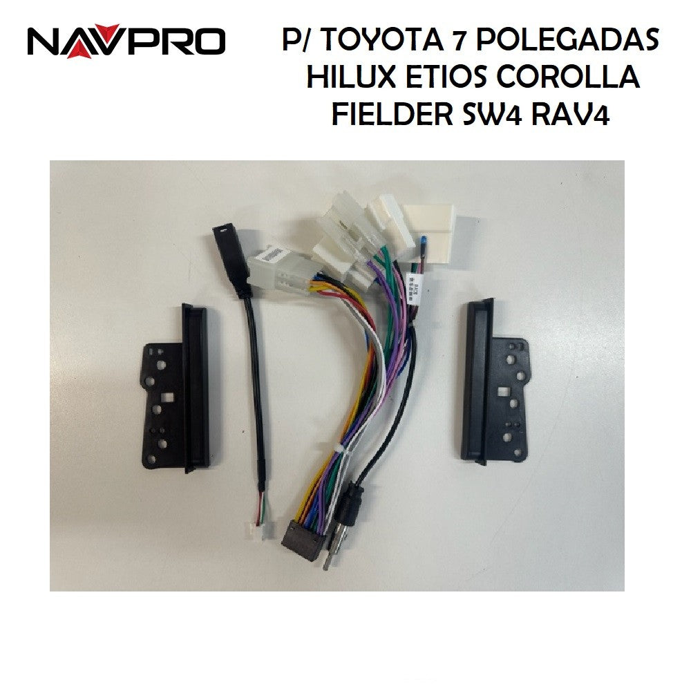 Marco y Cables de conexión para TOYOTA HILUX COROLLA ETIOS SW4 RAV4 YARIS, instalación de Centro Multimedia, 7 ", NAVPRO CASKA