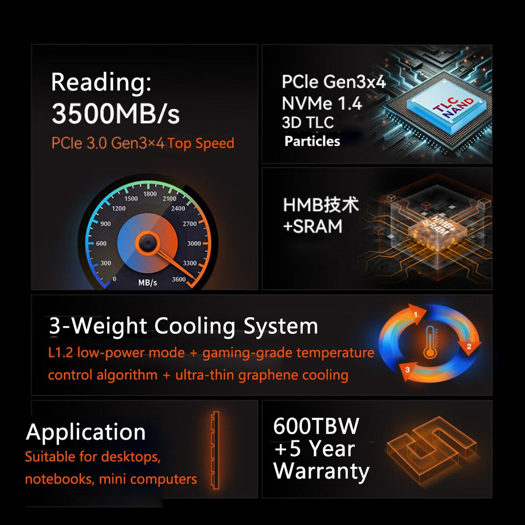 KOOTION X15 Nvme M2 SSD 256GB 512GB 1TB 2TB SSD Nvme PCIe 3,0x4 M.2 2280 disco duro unidad interna de estado sólido para ordenador portátil de escritorio