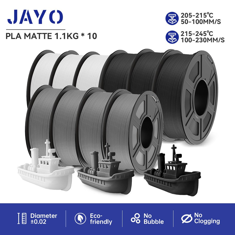 JAYO 5 rollos PLA/PLA Plus/petg/ABS/TPU/PLA meta/PLAYG/HS-PLA filamento de impresora 3D 1,75mm FDM materiales de impresora 3D para impresora 3D