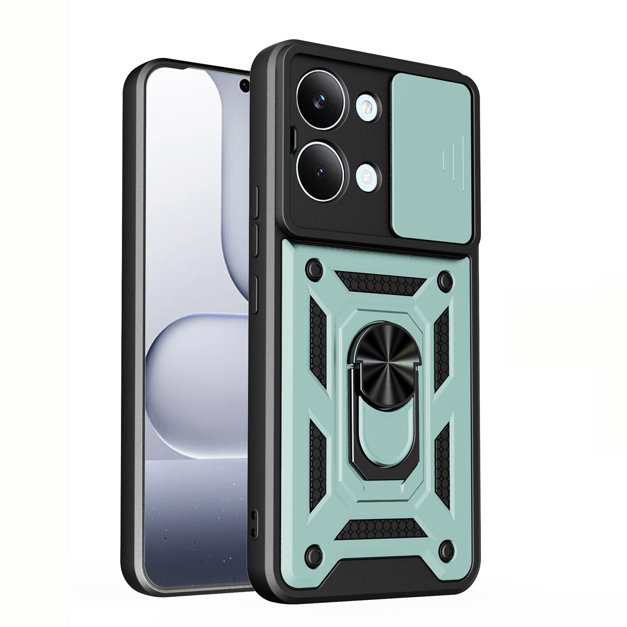 Funda Protectora para POCO X8 Pro Max X7 X6 Pro 5G, Funda con Anillo y Soporte para Xiaomi POCO X8 Pro, Protección para la Lente de la Cámara