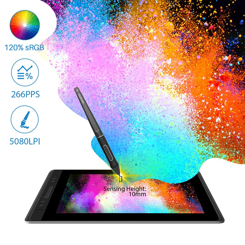 Modelo 2026 Más Reciente, HUION Kamvas Pro 16 V2, Pantalla Táctil de 15.6 Pulgadas con Laminación Completa, 16K Niveles de Presión, Barra Táctil Inteligente y 6 Teclas, Tableta Gráfica