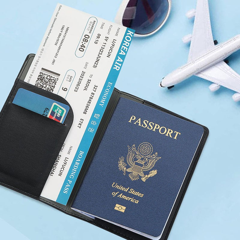 Amante el mapa del mundo cubierta de pasaporte estampado en caliente avión Simple mujeres hombres viaje pasaporte estuche protector moda regalo de boda