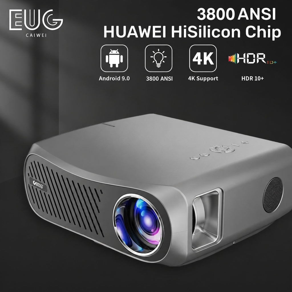 Proyector de Cine en Casa 4K WiFi Android 5G Full HD 1080P, Proyector de Video para Uso Diurno, 3800 ANSI