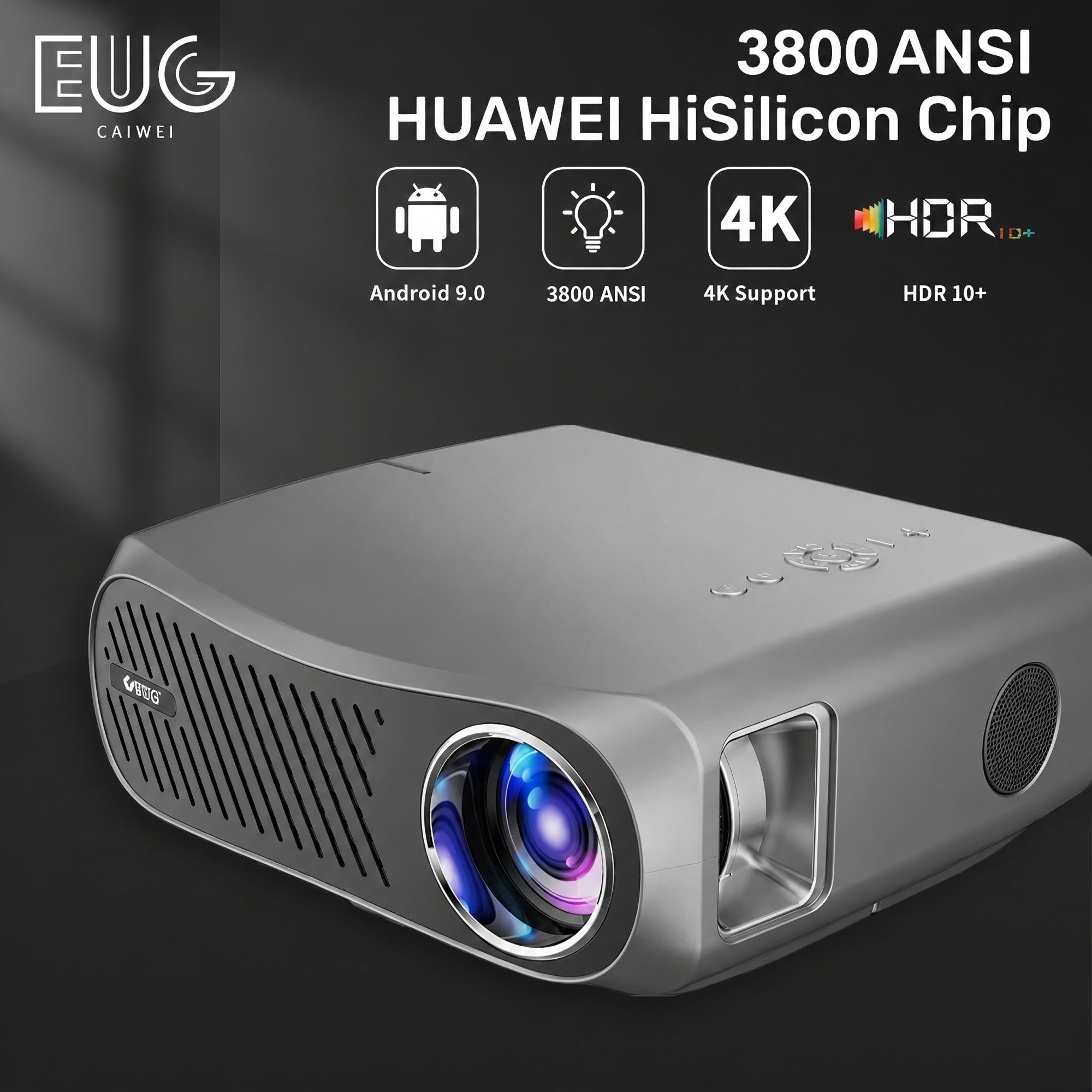 Proyector de Cine en Casa 4K WiFi Android 5G Full HD 1080P, Proyector de Video para Uso Diurno, 3800 ANSI