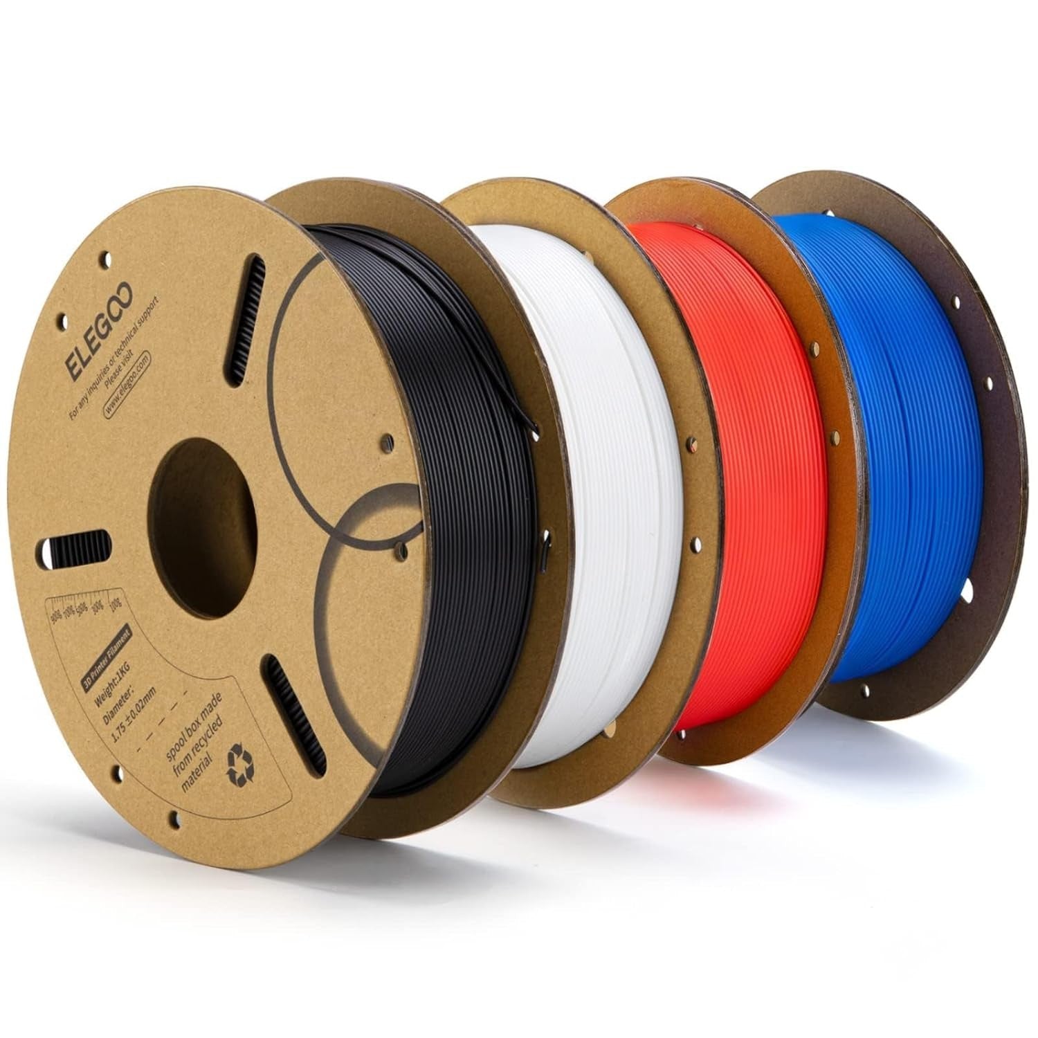 ELEGOO 1kg 1,75mm filamento PLA plástico 3D PLA para impresora 3D Material consumible para impresora 3D NEPTUNE 3 PRO FDM
