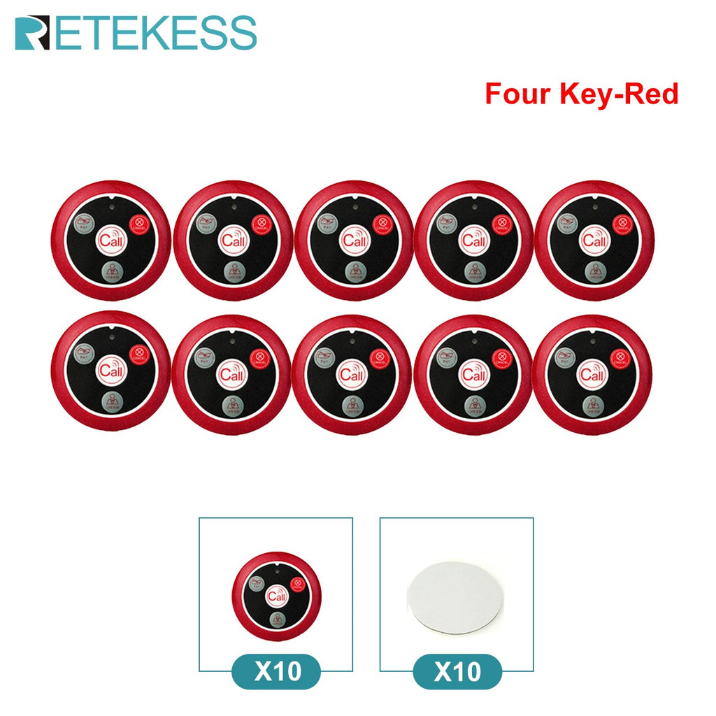 RETEKESS-sistema inalámbrico de llamadas para camarero, buscapersonas para restaurante, receptor de reloj T128, botón de llamada T117, servicio al cliente para cafetería
