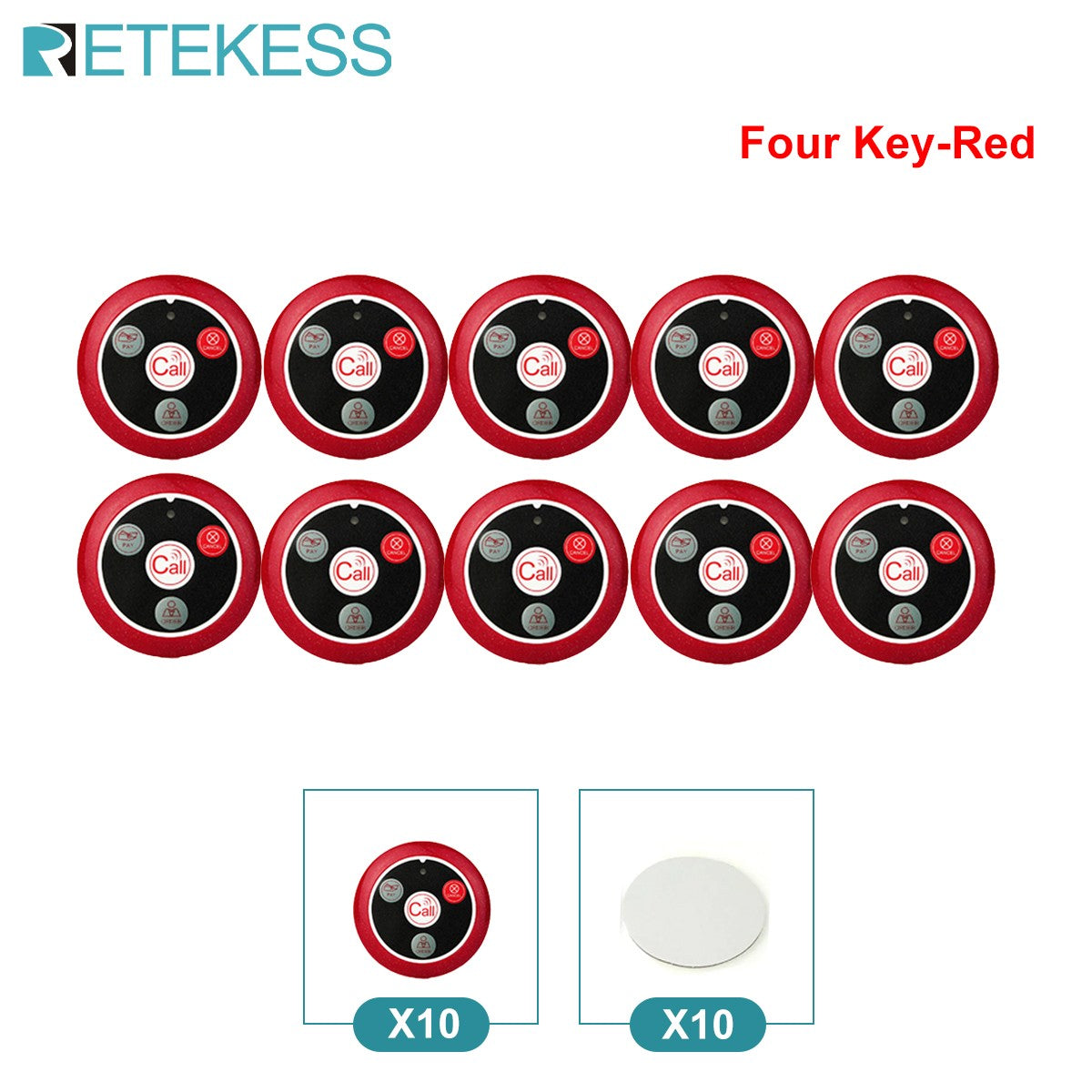 RETEKESS-sistema inalámbrico de llamadas para camarero, buscapersonas para restaurante, receptor de reloj T128, botón de llamada T117, servicio al cliente para cafetería