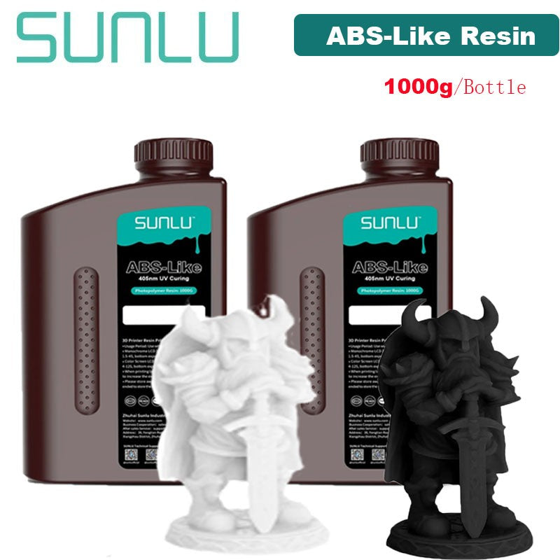 Resina 3D SUNLU de 2 kg, tipo ABS/estándar/lavable con agua, resina UV de 405 nm para la mayoría de las impresoras 3D SLA/DLP/LCD, material sensible a la luz UV, 1 kg