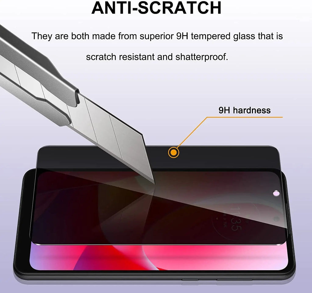 Protector de pantalla de vidrio templado para privacidad, antiespía, para MOTO G50 G84 G34 G54 G53Y G53J 5G Power G Stylus 5G 2023, 1-3 uds.