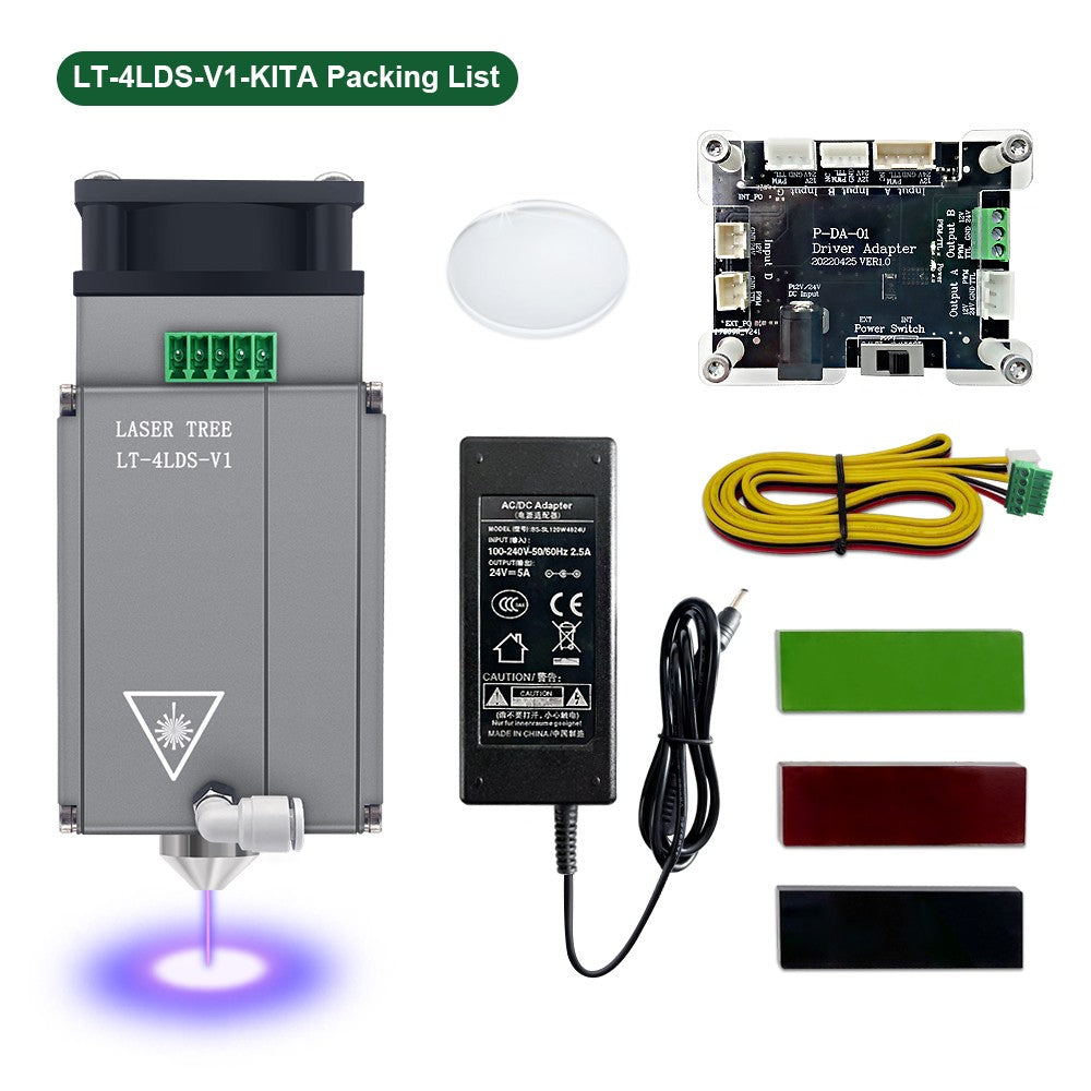 Árbol láser 20W 30W 40W 60W módulo láser con asistencia de aire TTL módulo de luz azul para grabador láser CNC herramientas de corte de carpintería
