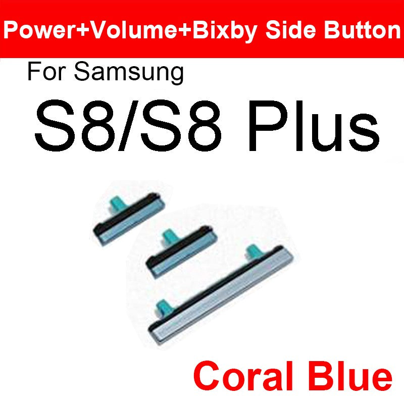 Volumen de encendido y apagado + botón Bixby para Samsung Galaxy S8 S9 S10 Plus, botón de tecla lateral para piezas de reparación Samsung Note 8