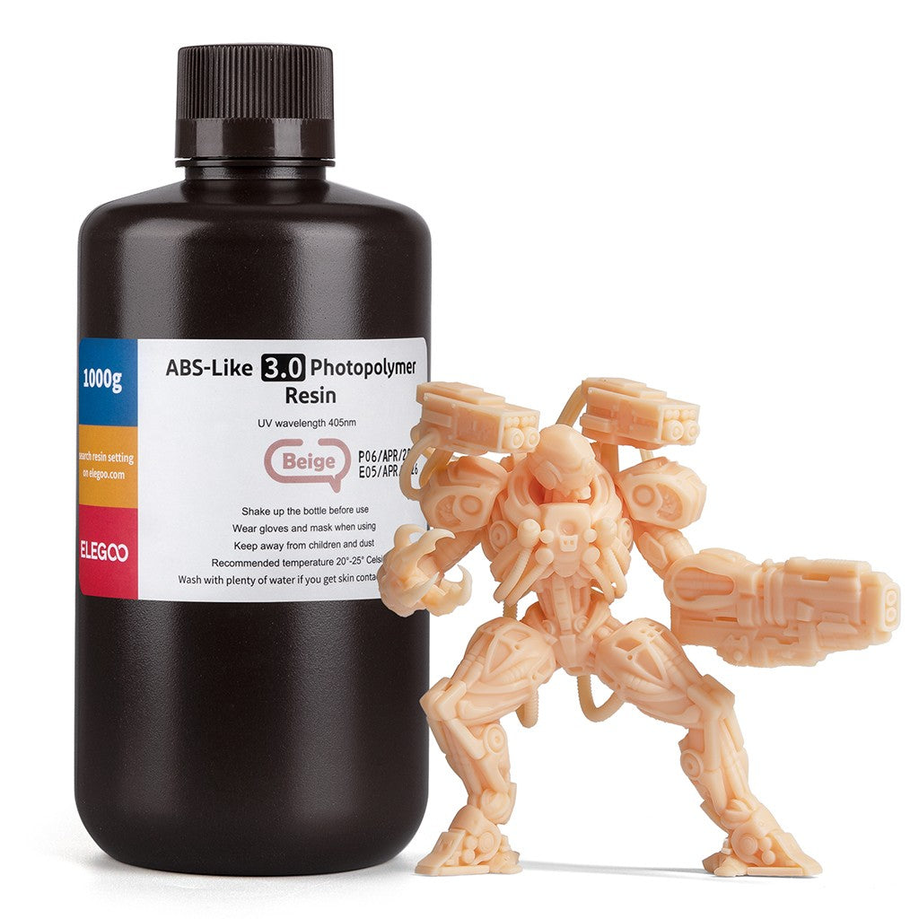 ELEGOO-resina de impresora 3D tipo ABS, resina de fotopolímero estándar tipo ABS de 405nm para impresión LCD 3D, 1000g