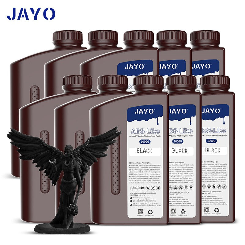 JAYO-lavabo de agua de resina 3D/como ABS/a base de plantas/líquido de resina de fotopolímero UV estándar de 10KG 405nm para materiales de impresora LCD 3D