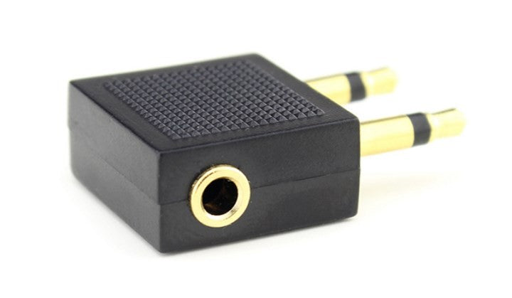 1 adaptador de Audio con conector de 3,5mm para PC, convertidor de Audio para auriculares de viaje de línea aérea, accesorios adaptadores de herramientas para auriculares de avión
