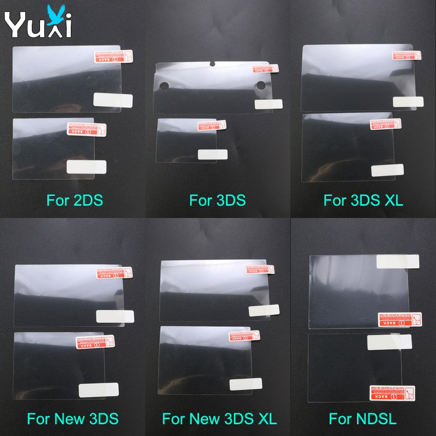 YuXi película protectora transparente HD superior inferior para DS Lite NDSL para 2DS nuevo Protector de pantalla LCD 3DS XL