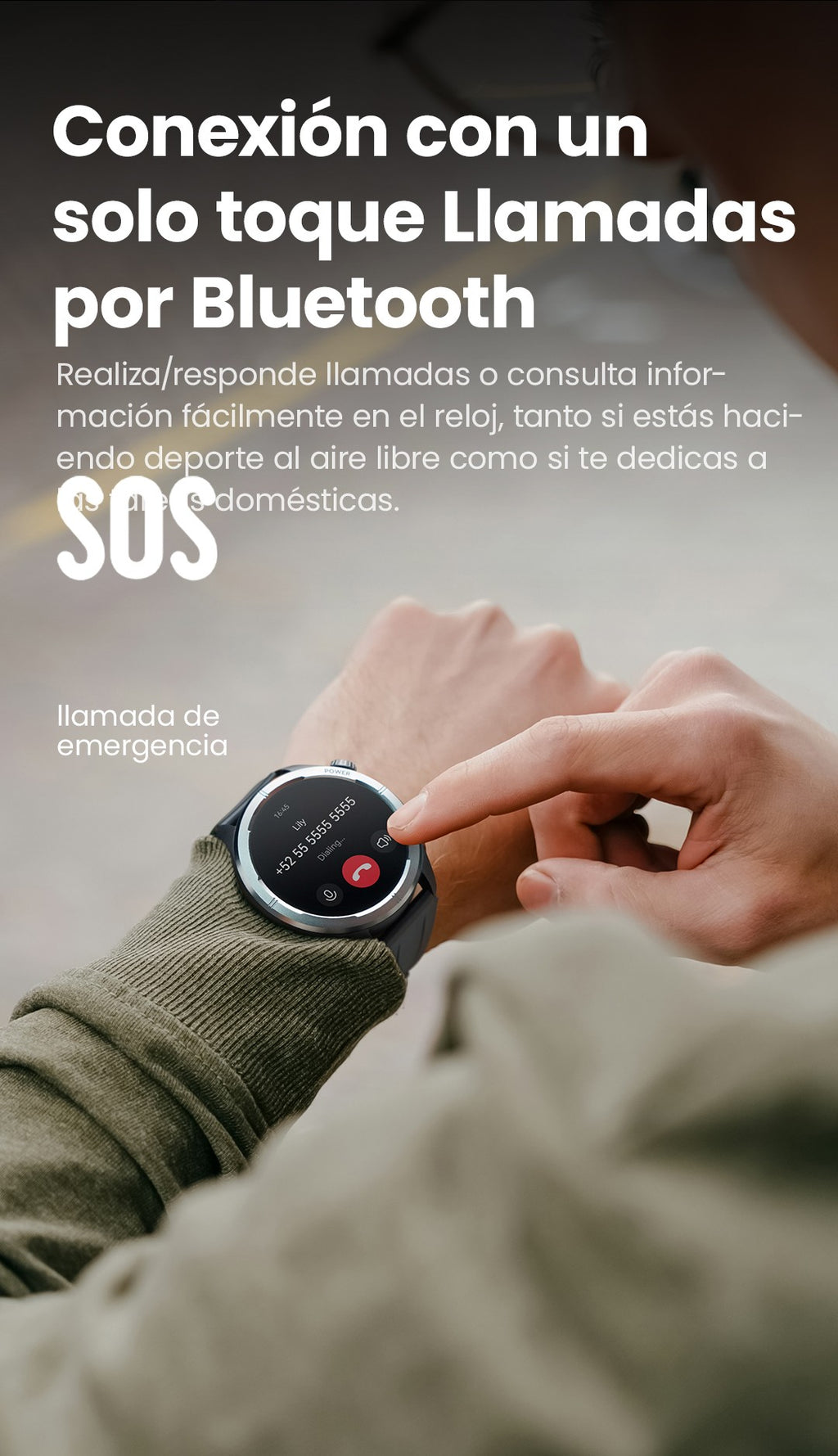 HAYLOU Solar Neo Reloj inteligente Pantalla HD de 1,53'' Llamada Bluetooth Monitoreo de salud 24 horas Relojes inteligentes Hombres Mujeres Relojes deportivos inteligentes