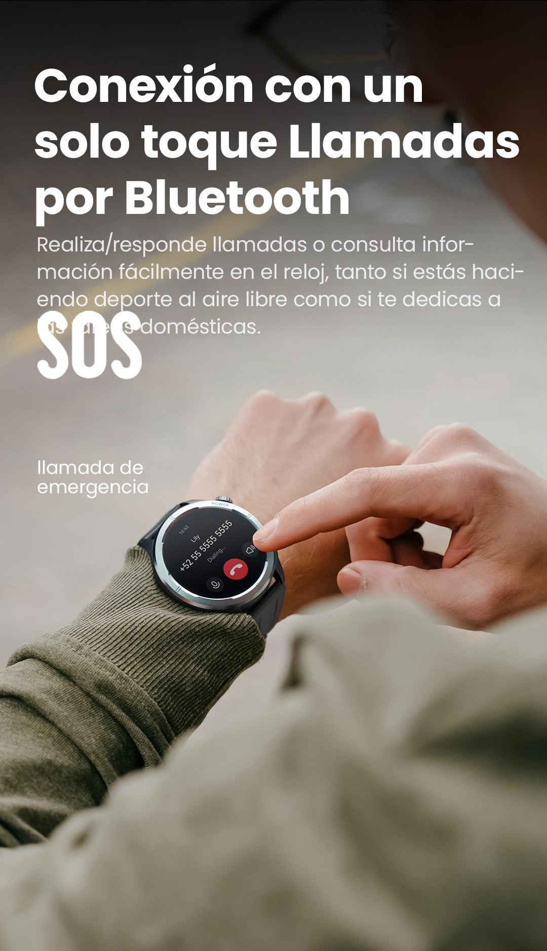 HAYLOU Solar Neo Reloj inteligente Pantalla HD de 1,53'' Llamada Bluetooth Monitoreo de salud 24 horas Relojes inteligentes Hombres Mujeres Relojes deportivos inteligentes